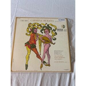Decca Carmina Burana Carl Orff Vinyl LP 12" Gold Label DL 9706 Good Eugen Jochum